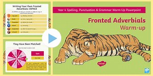 Year 4 Fronted Adverbials Warm-Up PowerPoint