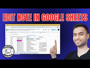 How to Edit Note in Google Sheets