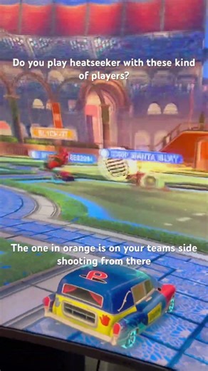 Played rocket league and found someone not on my team in heatseeker