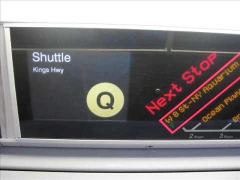 R160 (Q) Train To Prospect Park and Kings Hwy Announcements
