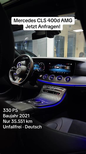 Mercedes CLS 400d 4MATIC AMG Line 🖤 Einsteigen und sofort Premium fühlen. 330 PS Baujahr 2021 Nur 35.551 km Unfallfrei · Deutsch Reisen statt fahren. Dieser CLS kann beides. #mercedescls #amgline #neueingetroffen #luxusauto #autokauf