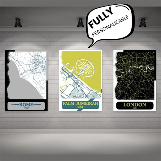 Custom City Map Print, Minimalist Map Poster, Personalized Gift for Her - Etsy