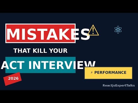 ReactJS Interview Mistakes || 3 years || Performance interview || code with harry