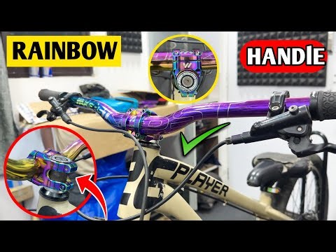 Upgrading My MTB with RAINBOW Handlebar Setup! | Best Stem & Handlebars for Stunt Riding