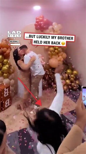 My mother-in-law almost ruined our gender reveal 😐 (🎥: TT/ molerowilli)