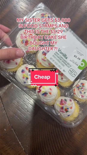 My daughter wanted a Moana birthday cake, and my sister showed up with $5.29 mini cupcakes from Publix! 😭🎂 Mind you, she supposedly gets $3,000 in food stamps! Her excuse? “Your daughter doesn’t even like cake!” EXCUSE ME?! Since when does a child have to EAT cake to deserve a birthday cake?! 😭😂 Am I being dramatic or is my sister CHEAP?! #sister #FoodStamps #PublixCupcakes #FamilyDrama #Satire