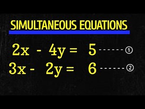 How to solve Simultaneous Linear Equation By Elimination /algebra