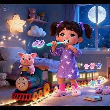 Nina’s Magical Bedtime Train 🚂✨ | Calming Kids Bedtime Story Song | Niniboo Rhymes for Sleep