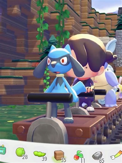Riolu's facial expressions are HILARIOUS!! 😳🚂🤣 Little baby faced his fears & rode shotgun at the front of the handcar train. I don't think he liked it very much.🤣 Loving every single little detail of Pokopia & discovering them makes me fall in love with this game more & more each day. 😭 What's a little detail you've discovered so far that I & others should check out? 👇 #PokemonPokopia #Pokopia #Pokemon #Riolu #PokemonTrain #P
