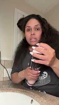At home salon blow out for curly hair using the L’ange Blow dryer brush from Tiktok Shop! #lange