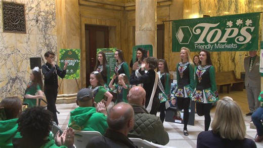 Irish flag raised at Monroe County Office Building in recognition of St. Patrick's Day