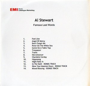 Al Stewart - Famous Last Words
