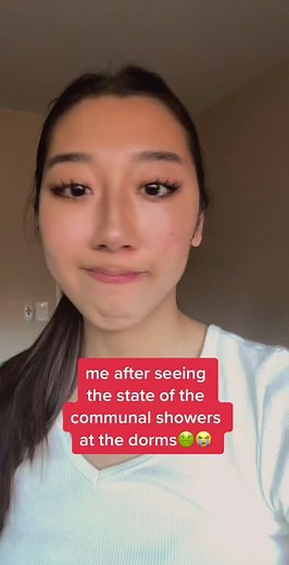 Communal shower users…how y’all doing? 👀 #collegeproblems #collegelife #dormproblems #dorm