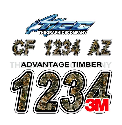 Timber Camo Boat Registration Numbers or Letter Decals Vinyl Names and Custom Text Stickers (2) Decals - Etsy