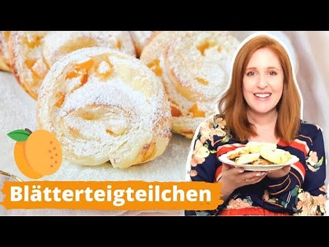 Süße Blätterteigteilchen mit Aprikosen-Quark-Füllung | Einfaches Rezept mit wenigen Zutaten