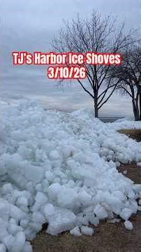 Lake Winnebago Ice Shoves at TJ’s Harbor!🧊🧊🧊