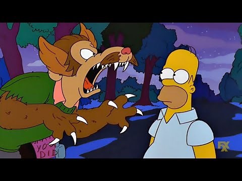 Flanders turns into a werewolf [The Simpsons]