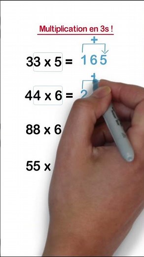 Multiplier en des nombres en 3s seulement ! #maths