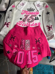 Custom Senior/birthday Sweatshirt Skirt Set - Etsy