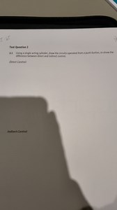 2.1 Using a single acting cylinder, draw the circuits operated ... | Filo