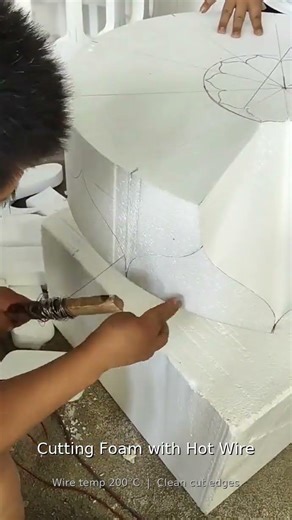 Cutting Foam with Hot Wire