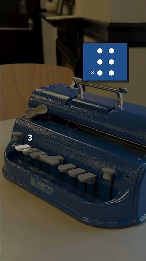 How typing on a Perkins Brailler works