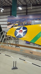 4.8K views · 168 reactions | ✈️ Wing Work is Taking Off at the Restoration Center!! ️ Our SBD-1 Dauntless's wings are now looking bold and beautiful in their striking interwar yellow finish. And we're just getting started with the massive wing of the PBY Catalina! Come see these incredible projects up close during your next visit! | Air Zoo | Facebook