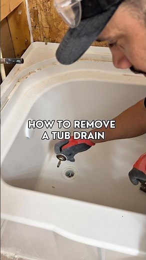 Bathtub drain removal 🛁#contractor #howto #stepbystep #bathroomrenovation #demoday