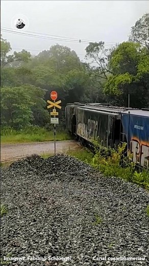 🇧🇷 Cargo na PN / Freight train at the crossing - São Bento do Sul/SC - (Brasil) #freighttrain