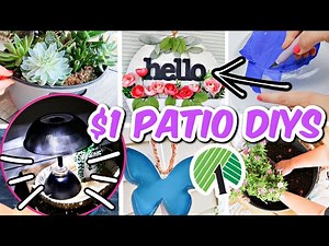 Try these NEW *Clever* Dollar Tree Patio DIYS on a budget! (incredible DIYS and HACKS!)