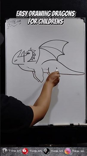Easy Dragon Drawing for Kids