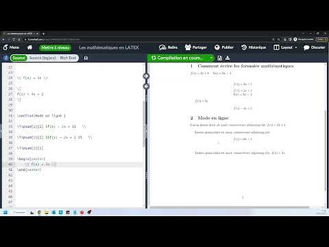 Tuto 6 : Écrire des formules de base (produit, somme, division,racine, ...) mathématiques en latex.
