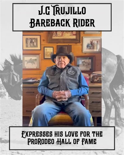 Take a moment to hear what ProRodeo Hall of Fame inductee, Bareback Rider, J.C. Trujillo, has to say about the Hall of Fame. We love it when our inductees take time to let us know what their presence in the Hall means to them. #prorodeohalloffame #barebackriding #prca #prorodeo | ProRodeo Hall of Fame & Museum of the American Cowboy