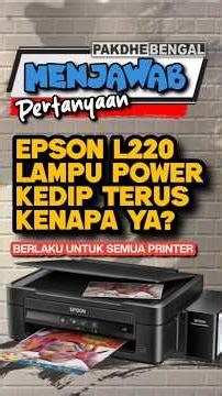 Why Does the Epson L220 Printer Power Light Keep Flashing | Printer Q&A #printer #epson #canon #hp