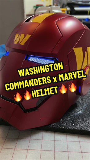 Transforming an Iron Man Helmet into a Washington Commanders Masterpiece