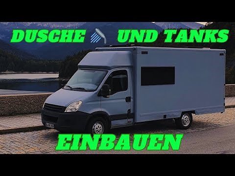 Installing water tanks and a shower in a camper van [Iveco Daily Post Box Conversion T22]