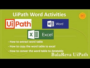 UiPath word automation | Read word table data | copy word table data to excel |