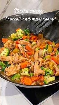 Quick stirfry chicken broccoli and mushroom #stirfryrecipes