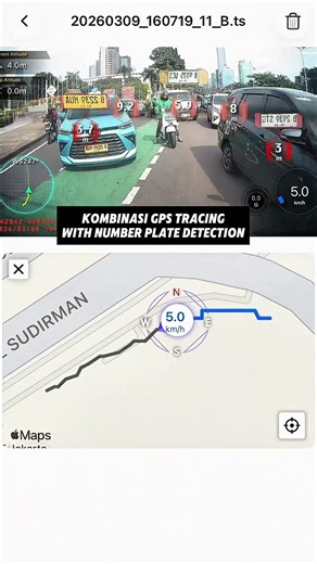 GPS ditambah dengan tracking number plate, auto canggih!