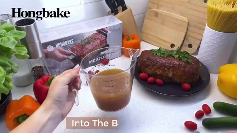 HONGBAKE Meatloaf Pan with Drain Tray, 9 x 5 Inches Loaf Pans with Insert, Nonstick Meat Loaf for Baking, Reduce the Fat and Kick Up the Flavor, Grey