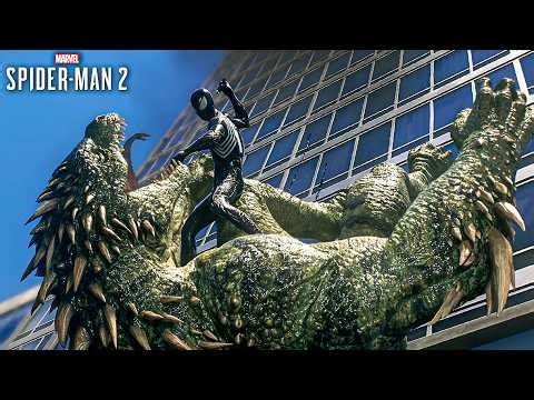 VENOM Just Ate The Lizard! 😱 Insane Fight in Spider-Man 2