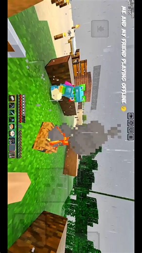 Me & My Friend Playing Offline Minecraft Hardcore 🙂‍↔️|| #minecraft #shaders #texturepack