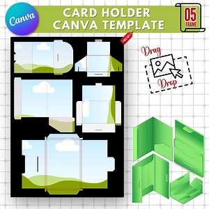 Editable Card Holder Canva Template: Printable Gift Card, Wallet, Business - Etsy