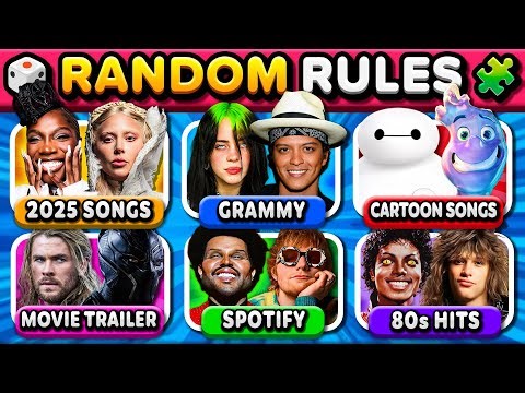 Save One Song: RANDOM Rules #8, Newer Challenging Rules, 6 Songs quiz | Music Quiz