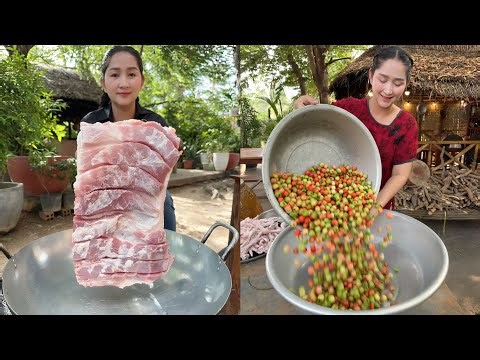 Sros cooking show | Crispy pork belly, Pig liver soup, Fruit braised chicken, Fresh oyster