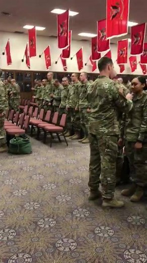 Engineer Cresting Ceremony in the Regimental Room for OSUT Class 18-001 | Delta Company 35th Engineer Battalion