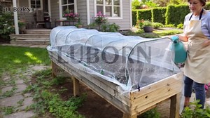 Garden Netting Kit for Raised Beds, Ultra Fine Garden Mesh Netting 8x20ft & 5 Sets Garden Hoops with Clips, Row Cover Net Protection Plant Covers Set for Greenhouse Vegetable Fruits Flowers Barrier
