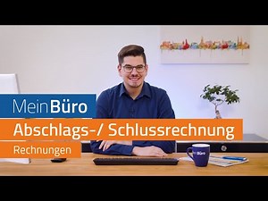 Interim and final invoices in WISO MeinBüro Desktop