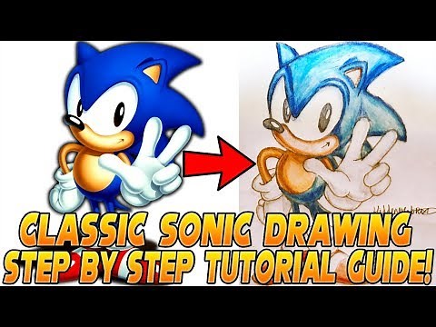 How To Draw Classic Sonic - Step By Step Tutorial - (Sonic 3 Style!)