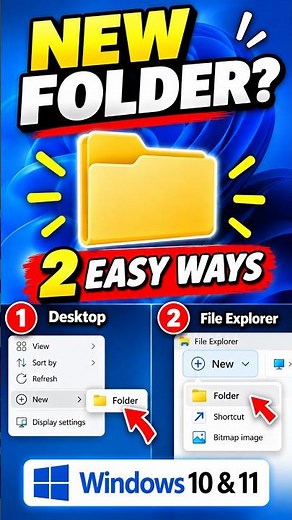How to Create a New Folder on Windows 10 & Windows 11 (PC & Laptop)